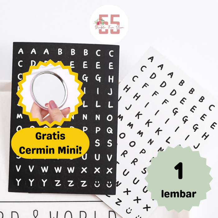 

Sticker Aesthetic Dekorasi Jurnal Scrapbook Motif Huruf Angka - 060