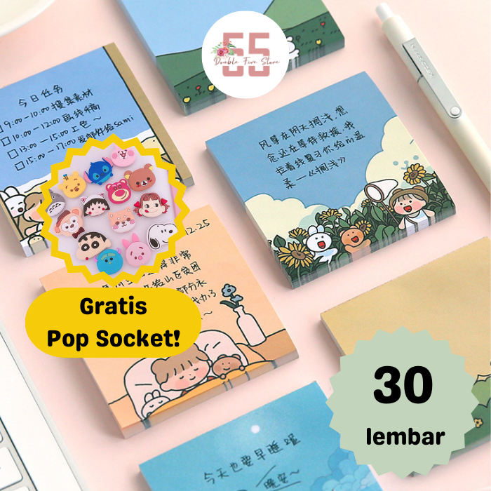 

Kertas Memo Dekorasi Lembaran Tanpa Lem Motif Aesthetic - 071