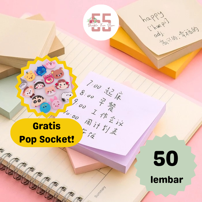 

Sticky Note Aesthetic Warna Pastel Motif Polos - 076
