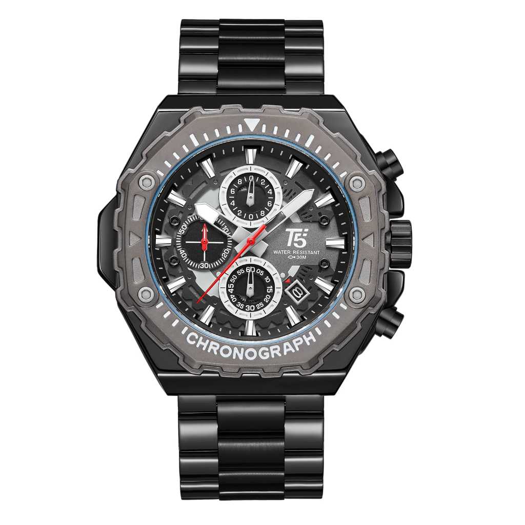 RANTAI T5 H 3992G ORIGINAL JAM TANGAN T5 H 3992 G CHRONO AKTIF JAM CHRONO RANTAI ORI