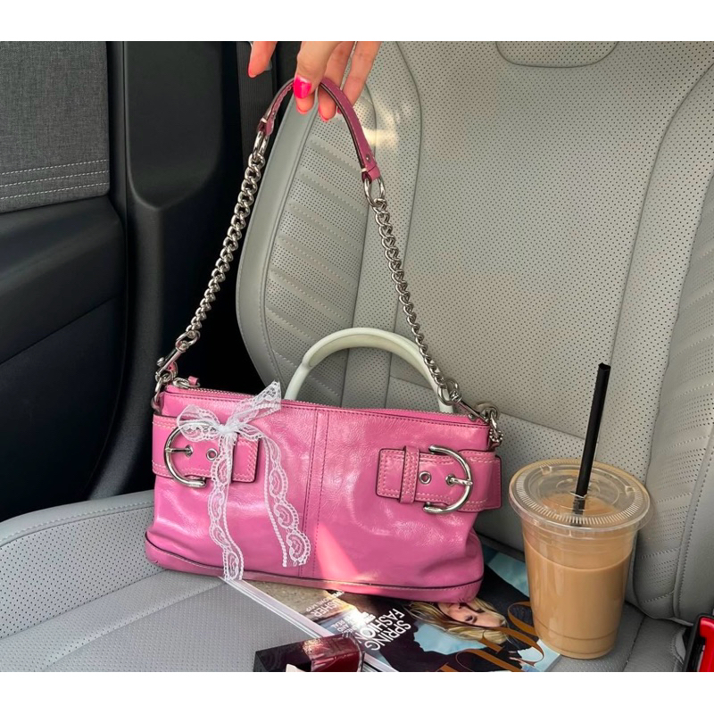 Vintage Coach soho berry pink