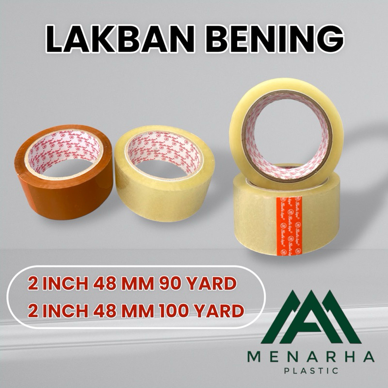 

Lakban Bening/ OPP Packaging Tape Murah 48mm 2inch 90yard 100yard!