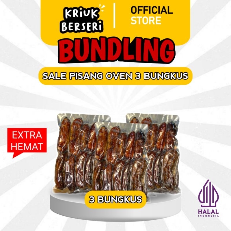 

[PROMO BUNDLING SALE 3 BUNGKUS]Promo Bundling Sale Pisang Basah/Oven/Panggang 3 Bungkus Cemilan Snack Manis
