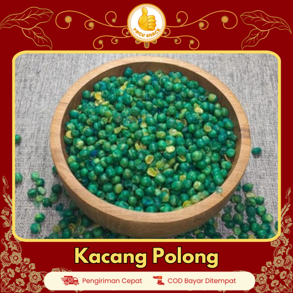 

Kacang Polong Hijau Renyah 250gr | Camilan Gurih Kriuk Cocok untuk Nonton & Santai