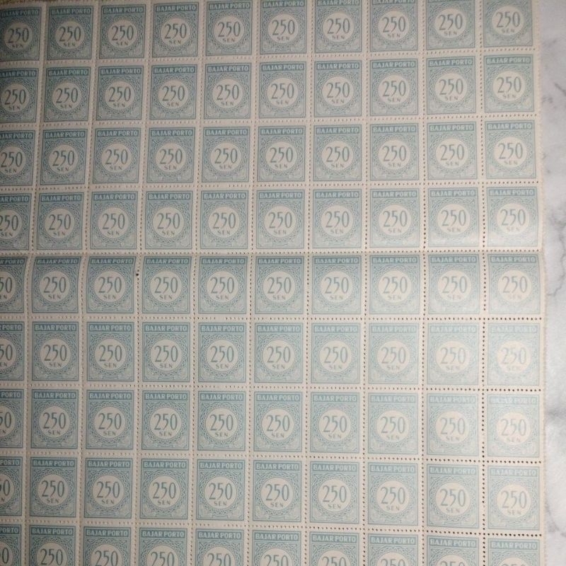 

Perangko Bajar Porto 250sen 1.080 Lembar