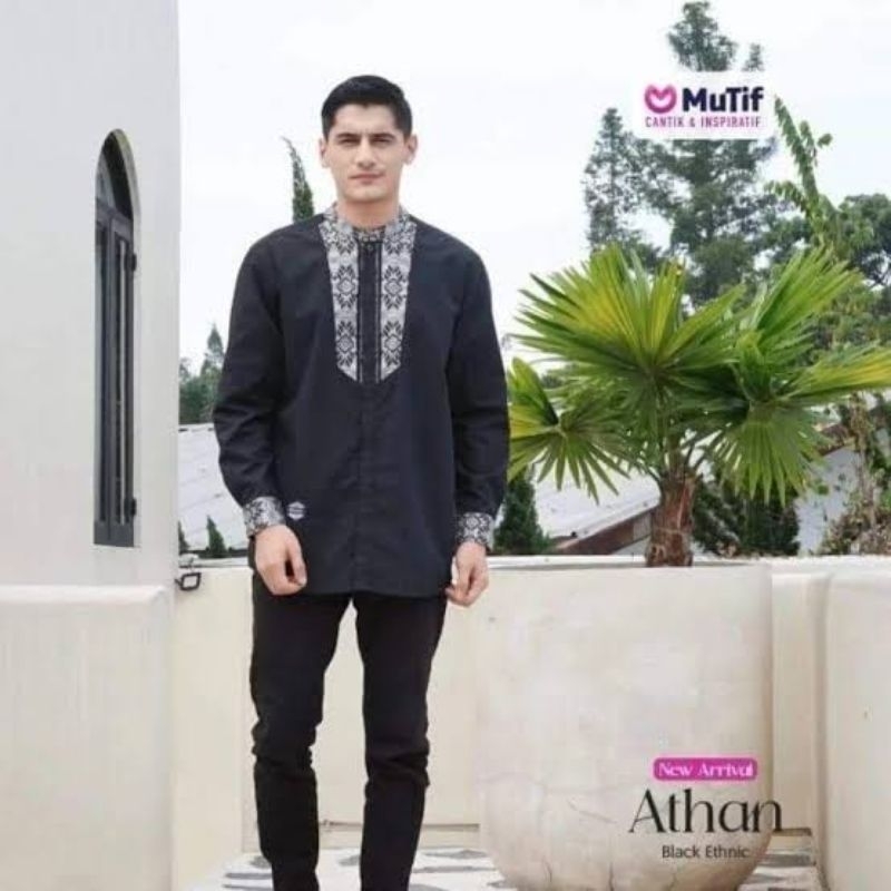 Koko Mutif Athan Baju Koko Pria Lengan Panjang Dewasa Muslim