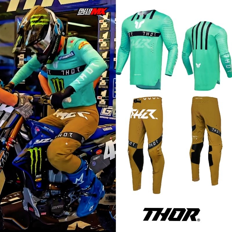 THOR SPORTMODE FLITE MINT/COOPER JERSEY PANT / PAKAIAN MOTOCROSS THOR/ JERSEY PANT