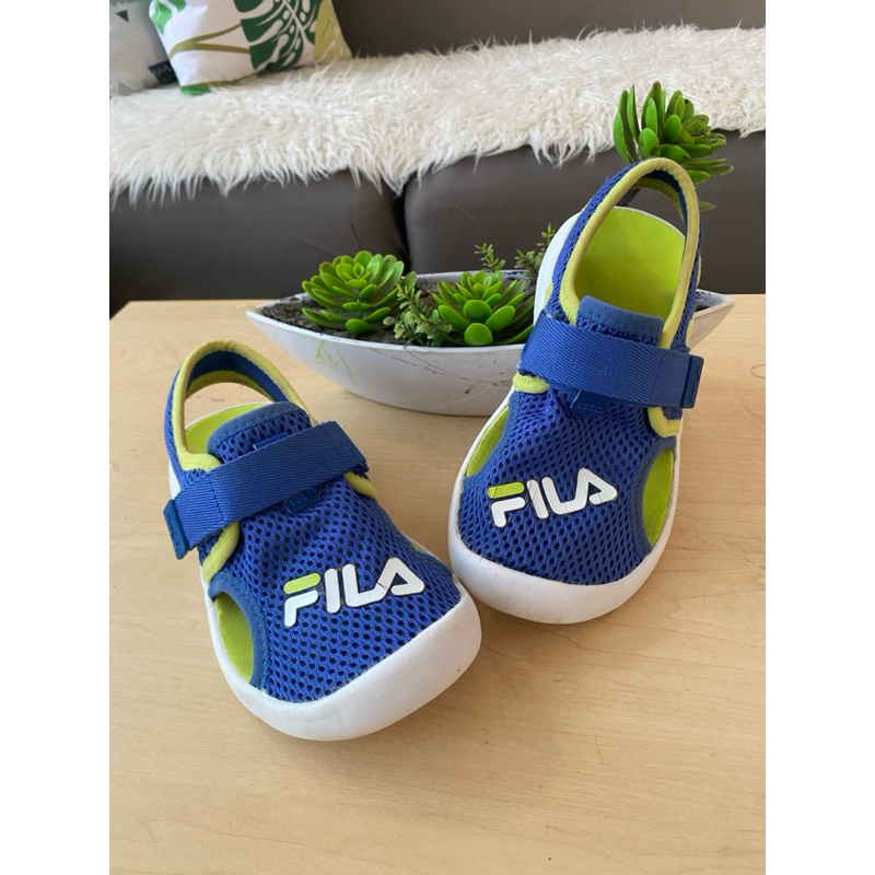 prelove sandal fila anak biru