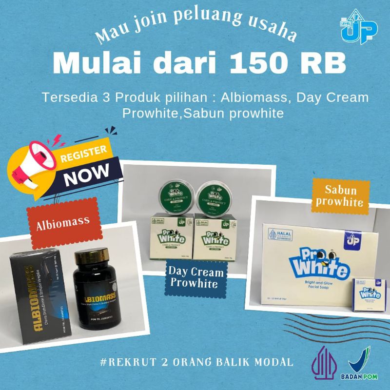 PROWHITE BODY SERUM, PROWHITE DAY CREAM, PROWHITE SABUN WAJAH, ALBIOMASS ALBUMIN IKAN GABUS PENYEMBU