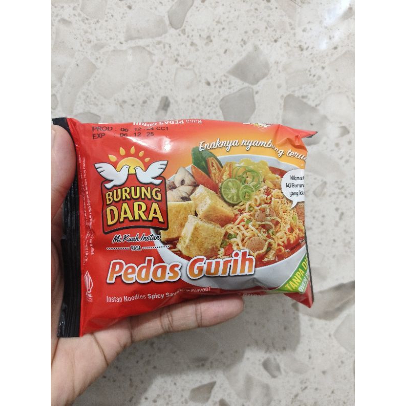 

Burung Dara Mie Kuah Instan Rasa Pedas Gurih Kemasan 65 Gram