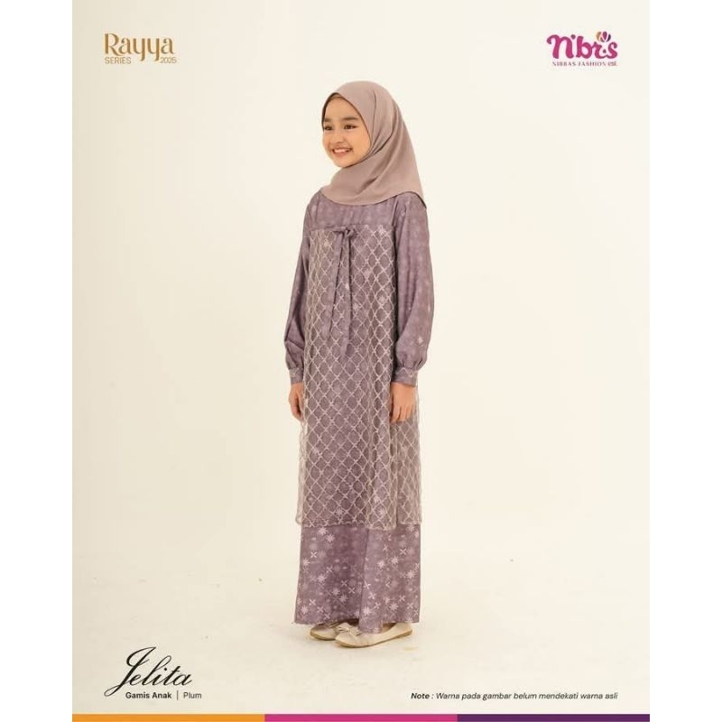 jelita plum gamis anak nibras