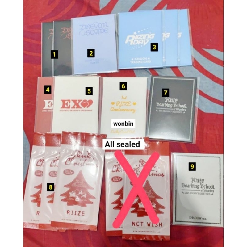 [Flash Sale] Trading card Riizing NCT DREAM MD SG2025 pink christmas RIIZE EXO SEALED