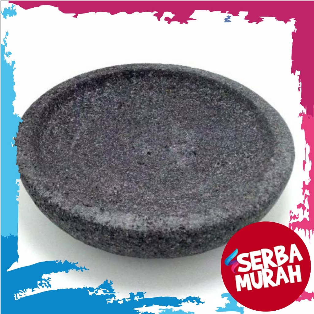 Cobek Ulekan Batu Asli Merapi Magelang Muntilan 26cm