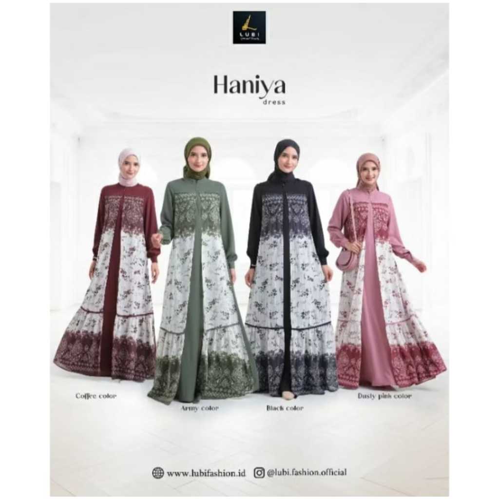 LUBI HANIYAH DRESS GAMIS WANITA TERBARU BY LUBI