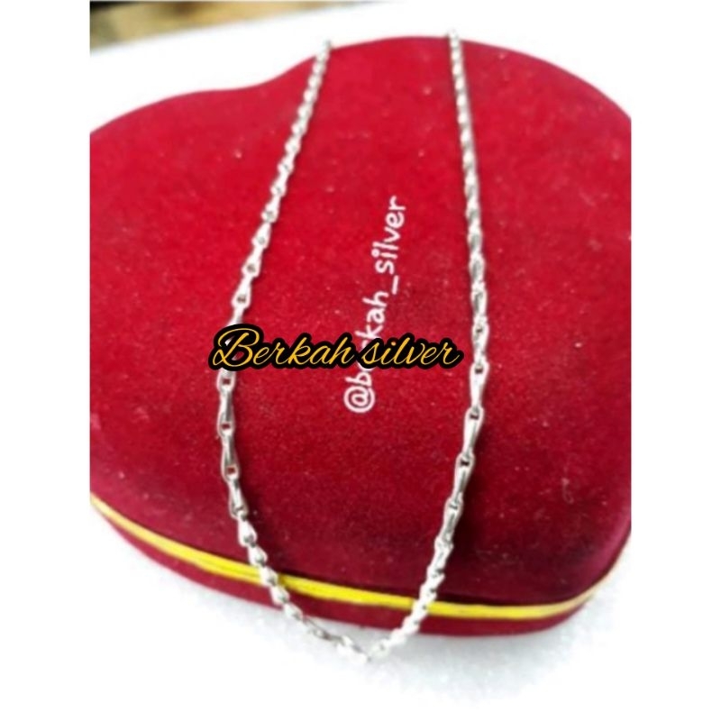 Kalung padi buntu perak murni dewasa (kode 65)