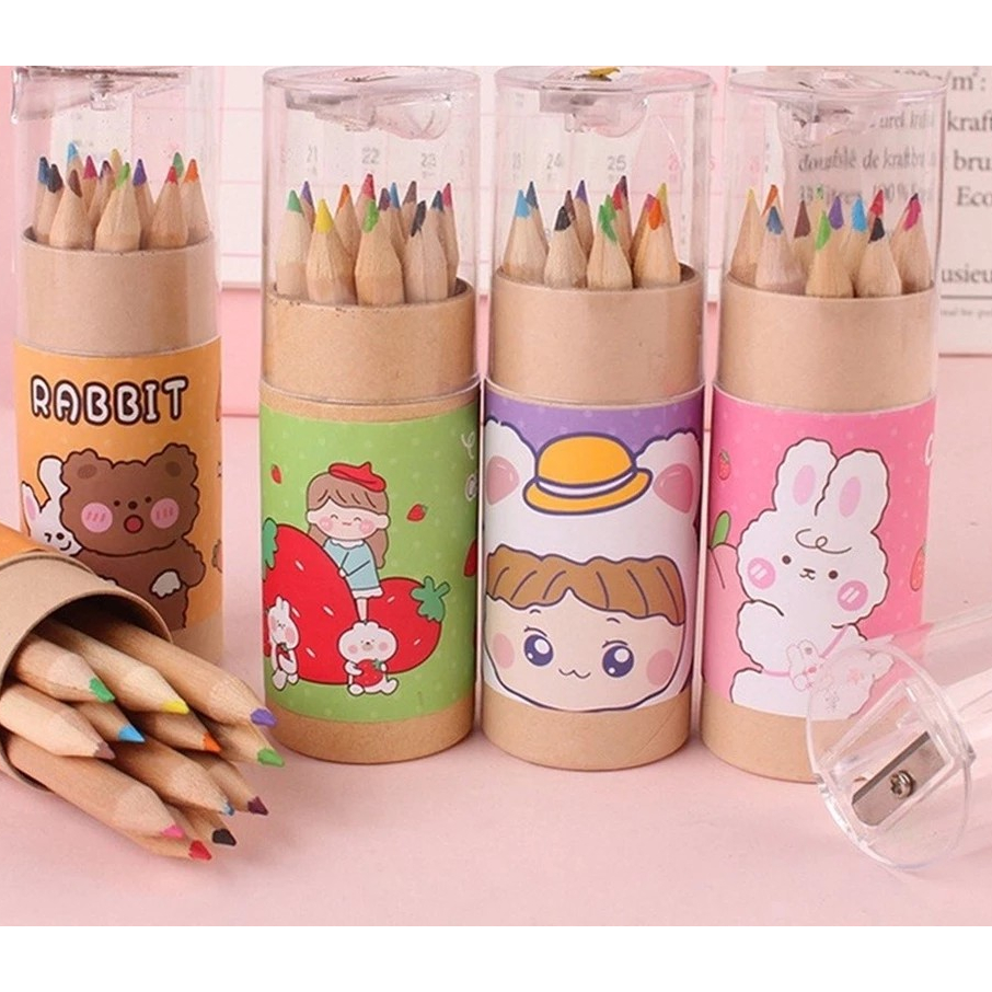 

ATMS-Pensil Warna 12 IN 1 Serutan Pensil Warna. Kemasan Tabung