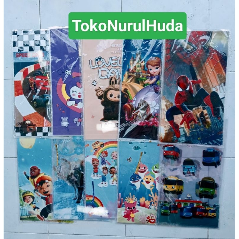 (M 22×40cm) Plastik Bingkisan Snack Ulang Tahun Karakter lucu cantik