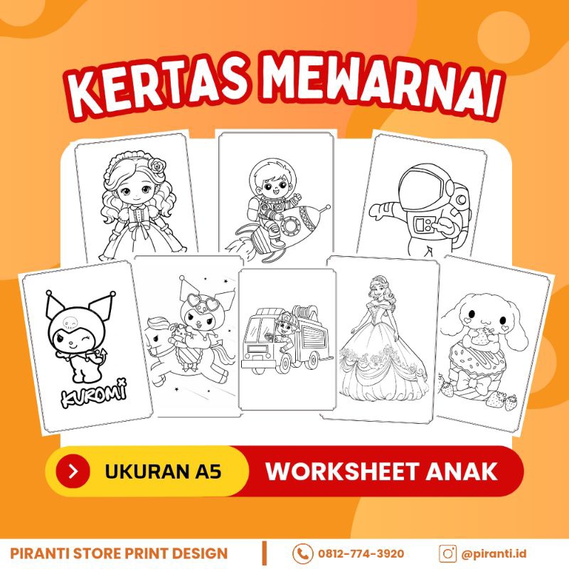 

TERMURAH 10 LEMBAR KERTAS MEWARNAI HVS 80 GSM BISA BUAT CAT AIR
