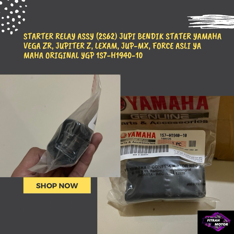 STARTER RELAY ASSY (2S62) JUPI BENDIK STATER YAMAHA VEGA ZR, JUPITER Z, LEXAM, JUP-MX, FORCE ASLI YA