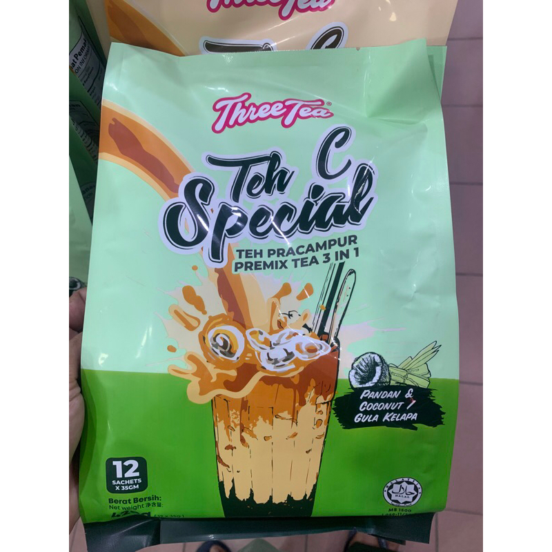

minuman serbuk TEH c malaysia rasa pandan /coconut/gula kelapa
