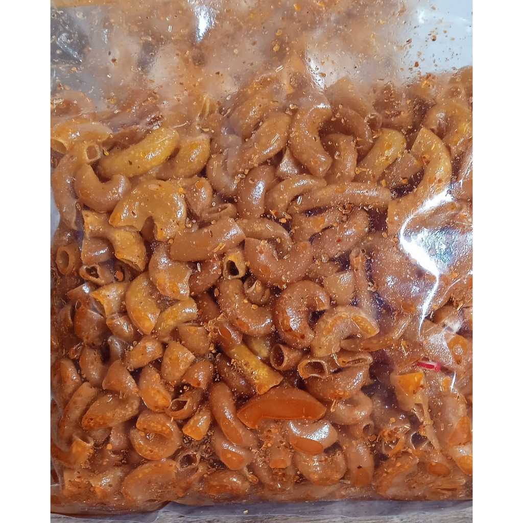 

Makaroni Cikruh Kriuk Pedas Extra Daun Jeruk / Makaroni Kriuk Pedas / Seblak Makaroni / Seblak Kering Makaroni / Makaroni Pedas