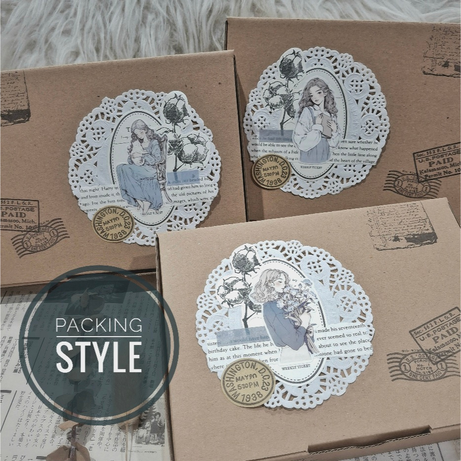 

[80pcs+] Journal Kit Aesthetic Paper Bundle Jurnal Box (Bonus Lem Glue Stick)