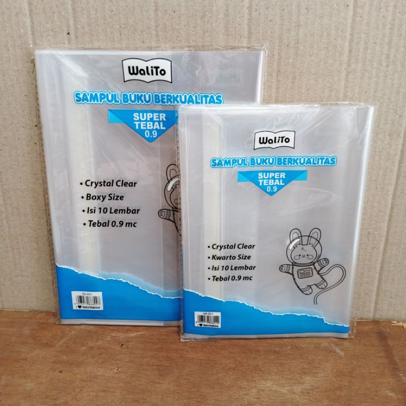 

1 Pak Sampul Buku Plastik SUPER TEBAL Walito Isi 10 Lembar