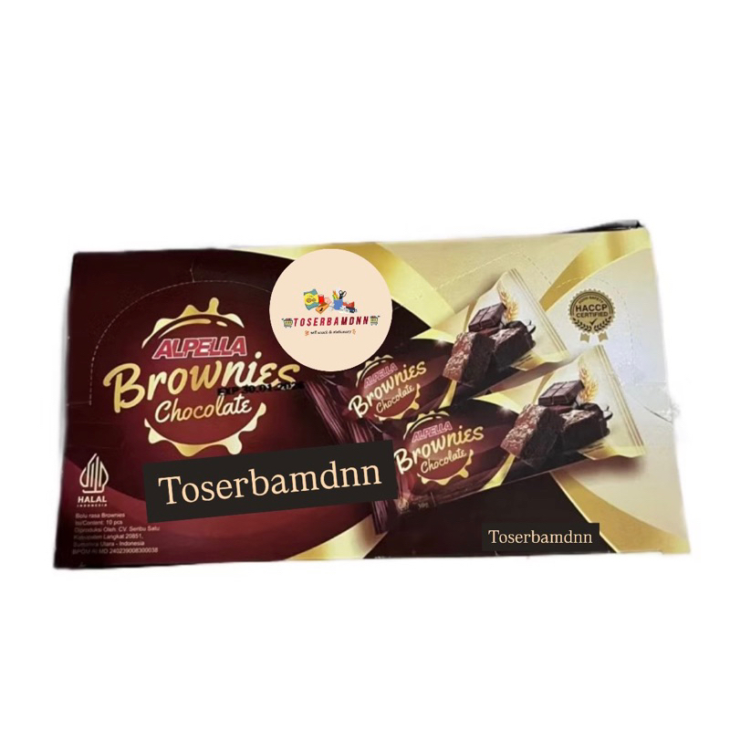 

ALPELLA BROWNIES CHOCOLATE [ 1 BOX ISI 10 BUNGKUS @30G] | ALPELLA BROWNIES