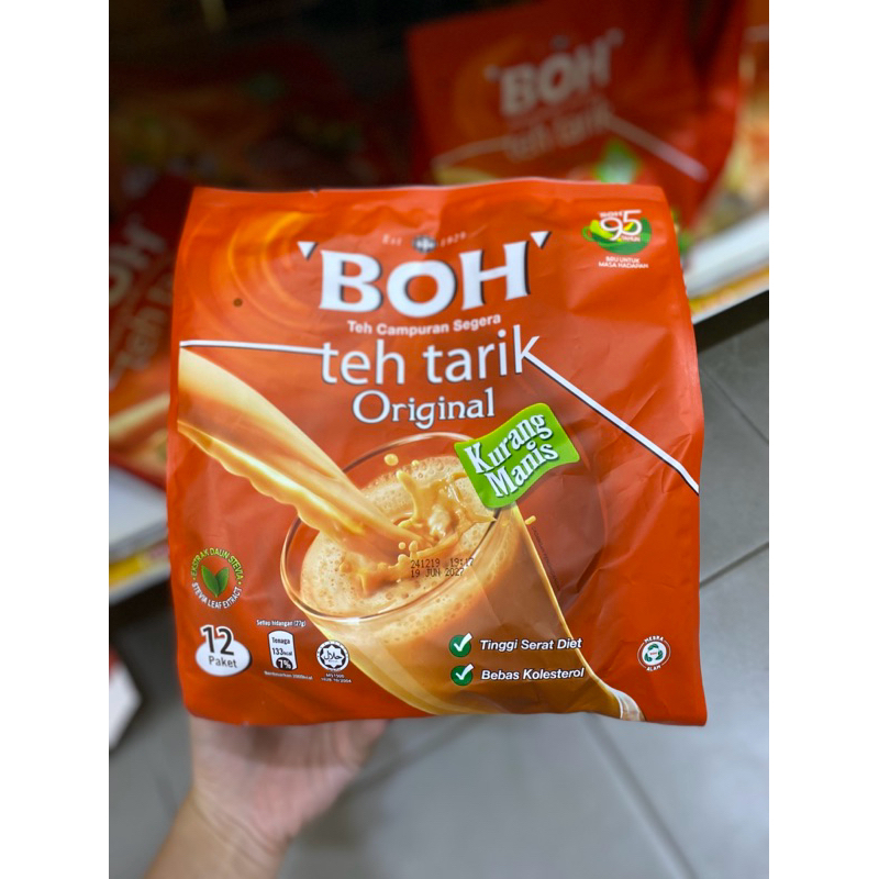

boh teh tarik kurang manis isi 12 sachet