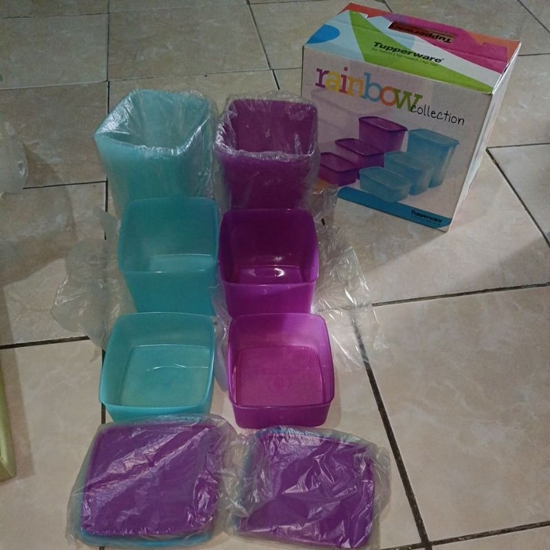 Set Rainbow Collection Toples Tupperware New Ori