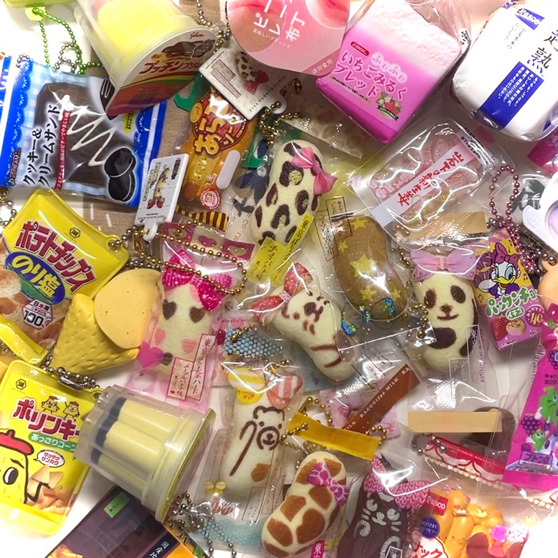 (UPDATED 4/5) pichi__pachi’s food trinkets/gotochi: tokyo banana, bread squishy, dessert trinkets
