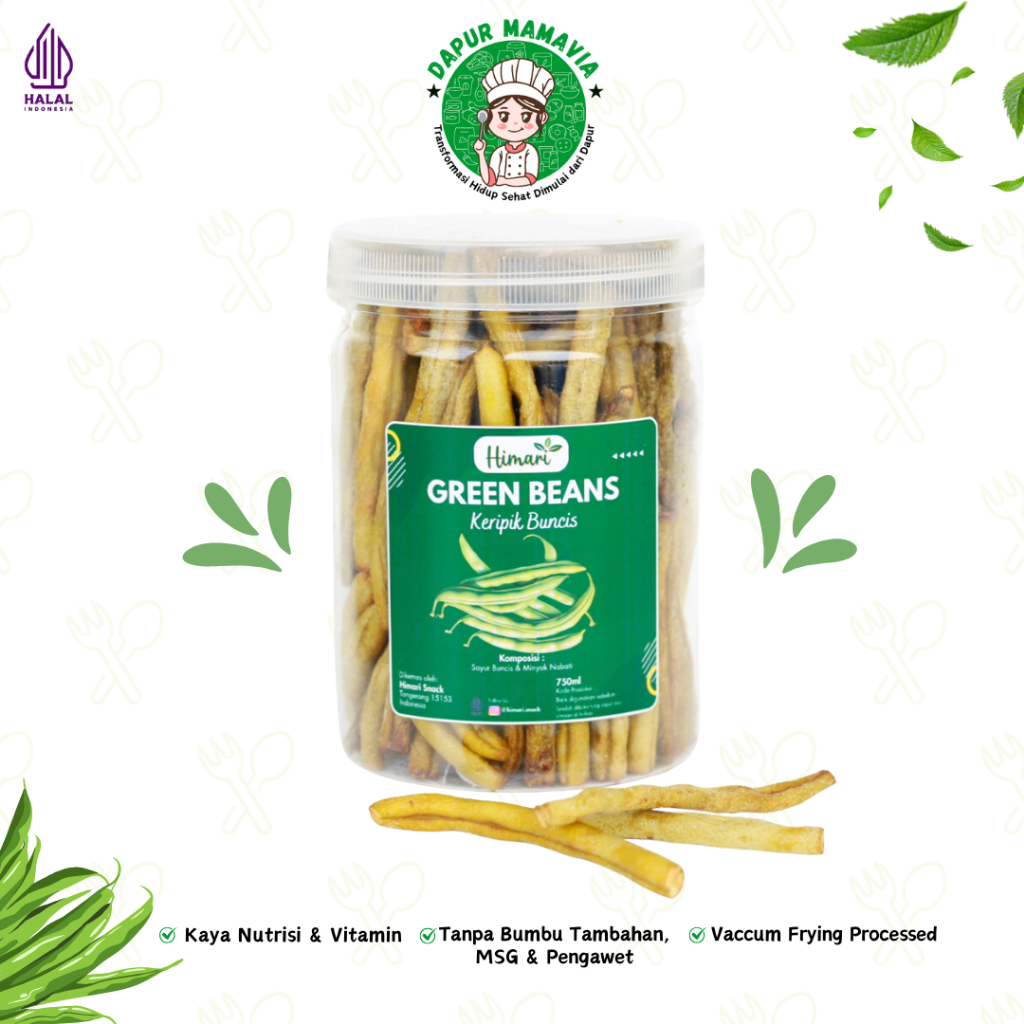 

Keripik Sayur Buncis Himari Snack Cemilan Sehat 100% Produk Lokal
