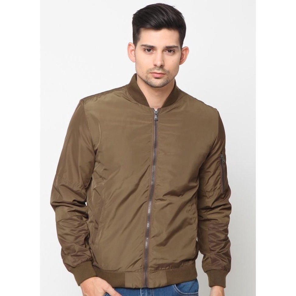 55MURAH BANGET Emba Classic  Bertucio Jaket Bomber Pria Reguler Fit Material Nylon