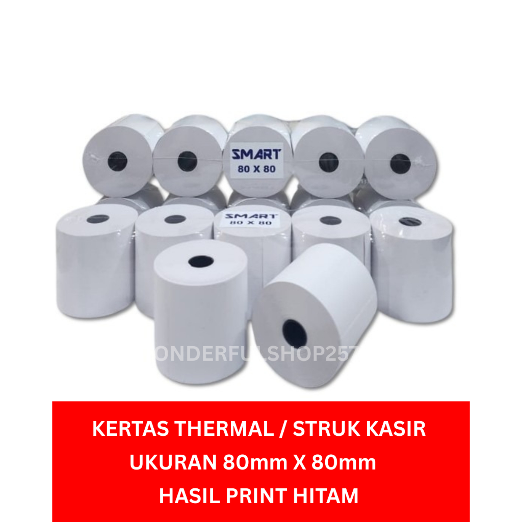 

Kertas Struk Kasir 80 X 80 mm Kertas Thermal Paper SMART