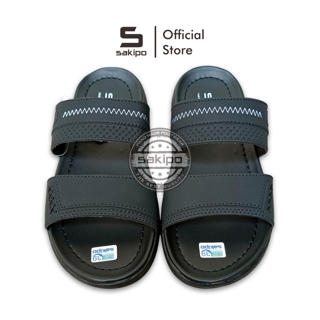 Sakipo Sandal Pria Dewasa Ban 2 Hitam Sendal Selop Remaja Kekinian Sandal Slide Distro Cowok Keren