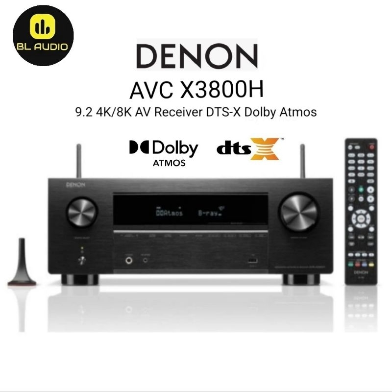 Denon AVCX3800H AVC X3800H 9.2 AV Receiver Dts-X Dolby Atmos with Heos
