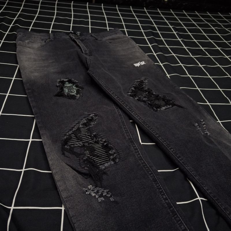 celana UPRISE BLACK COBRA LEATHER