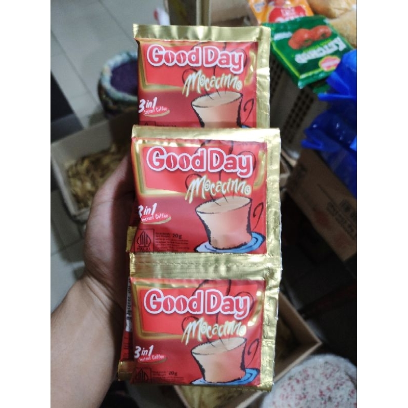 

Kopi Good Day Mocacinno 3in1 1 Renceng 10 Sachet Goodday