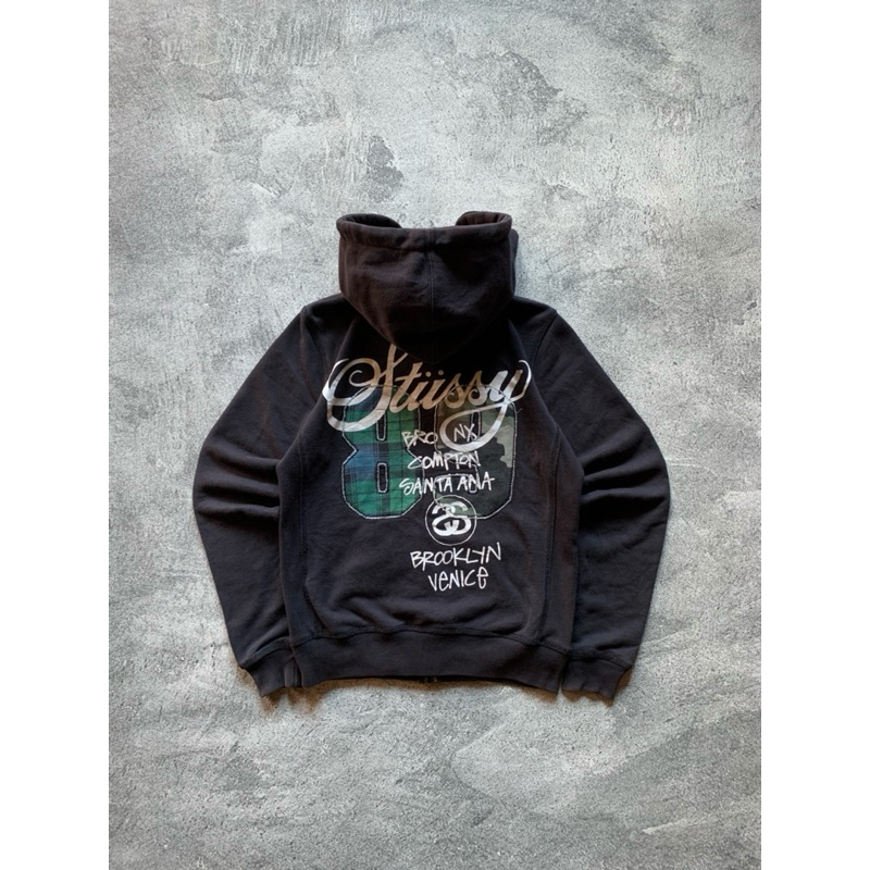 80s STUSSY JAPAN WORLD TOUR HOODIE ZIPPER