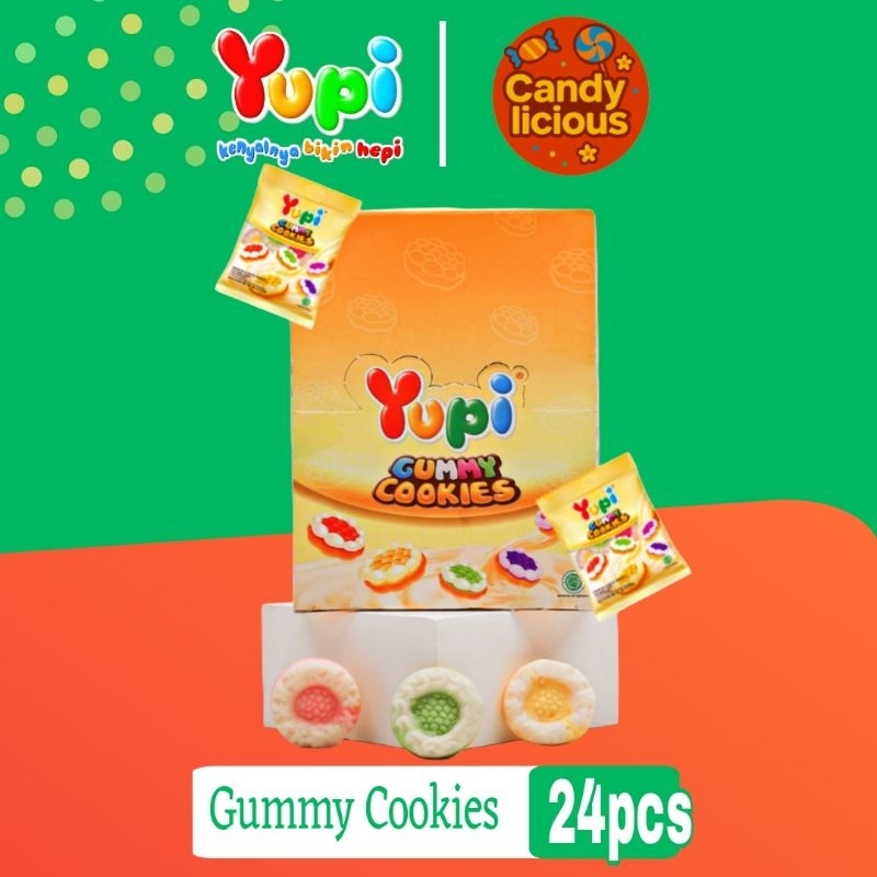 

Permen Yupi Gummy Cookies Display Box isi 24pcs