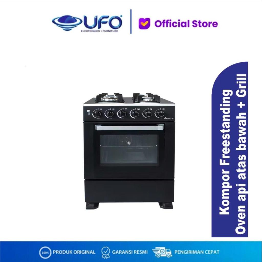 WinnModel Freestanding terbaru dari Winn Gas tipe W5090A: Gas Kompor Freestanding + Oven Grill W5090