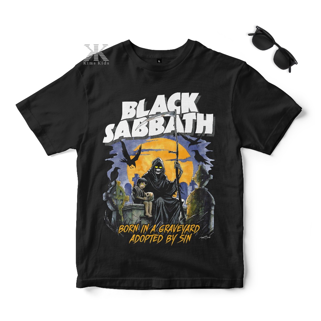 T-SHIRT MUSIK BLACK SABBATH BAJU MUSIK BAND METAL ANAK