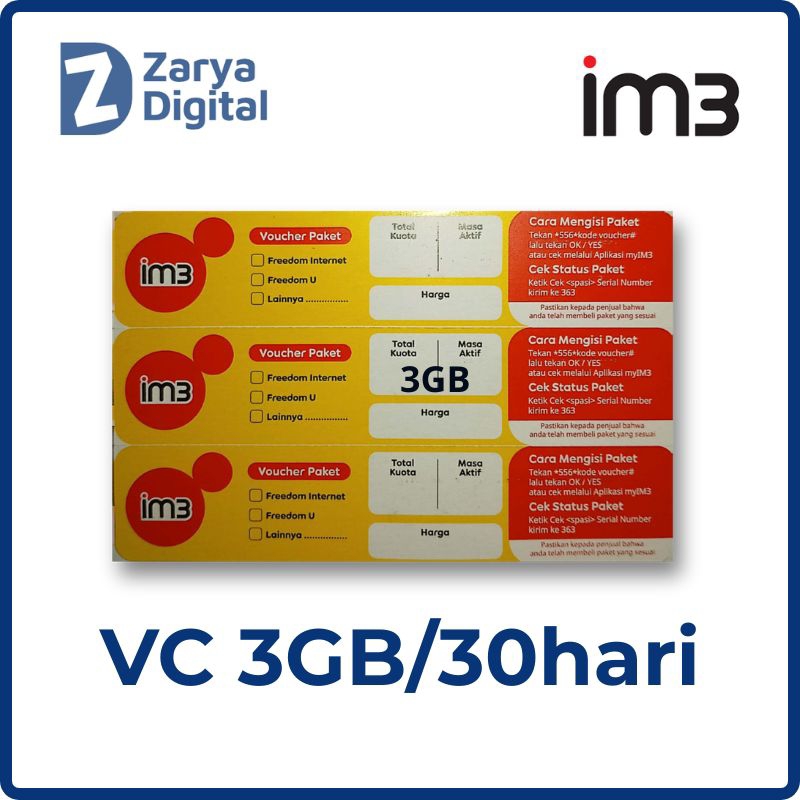 Voucher Indosat Freedom Internet 3GB