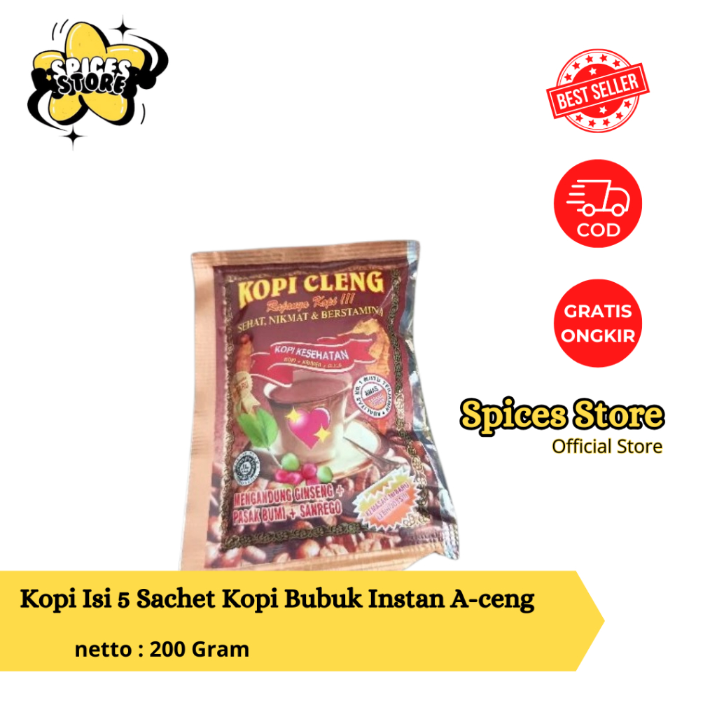 

Kopi Isi 5 Sachet Kopi Bubuk Instan A-ceng - Spices Store - Kopi Nikmat Murah Original