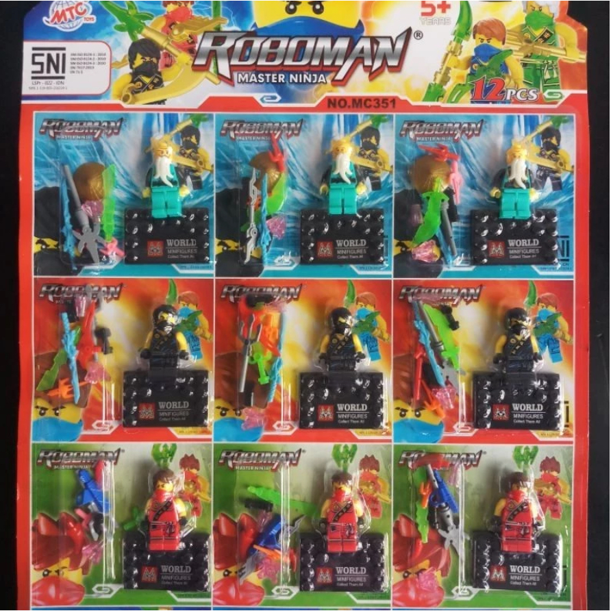 mainan brick roboman ninja MASTER