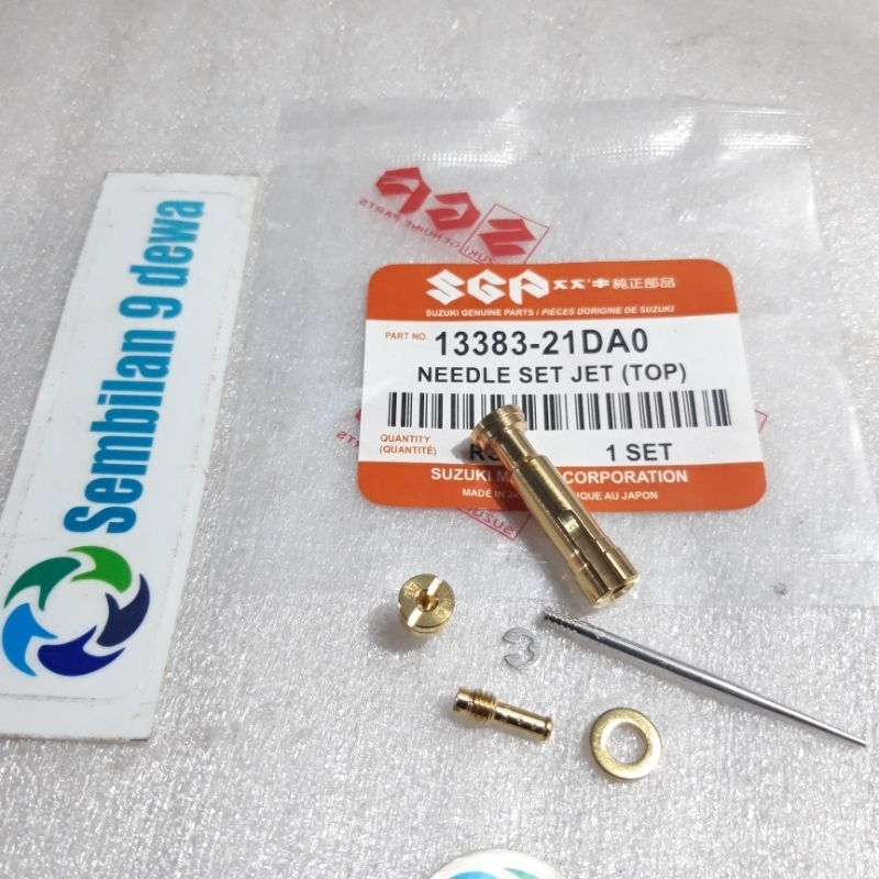 1 set needle jet rumah spuyer jarum skep karburator satria 2 tak hiu lumba 6 speed japan (MJ 90  PJ 