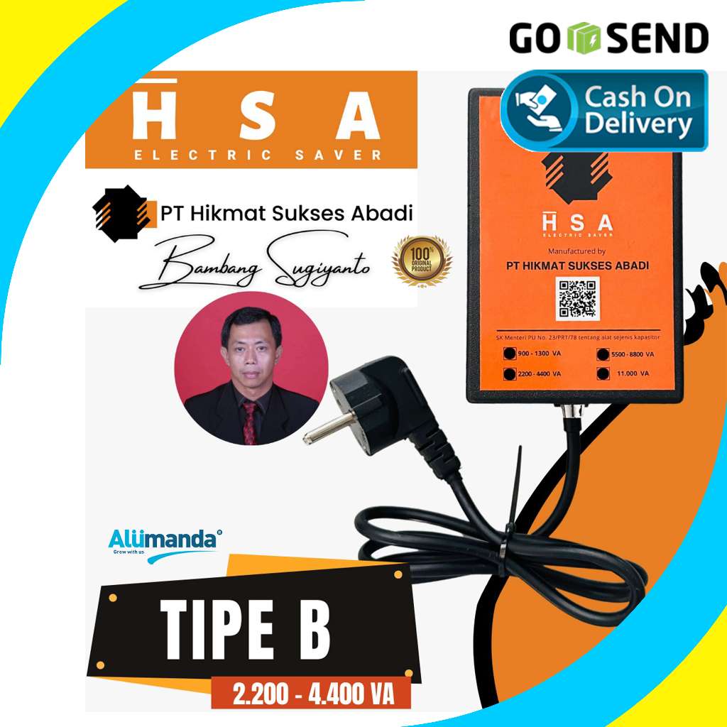 PENGHEMAT DAYA LISTRIK RUMAH 2200 - 4400 WATT TIPE B HSA ELECTRIC SAVER ALAT PENGHEMAT LISTRIK TOKEN