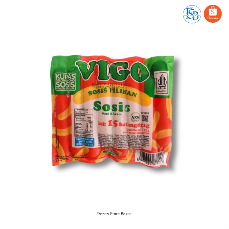 

Vigo Sosis Ayam & Sapi (isi 15)