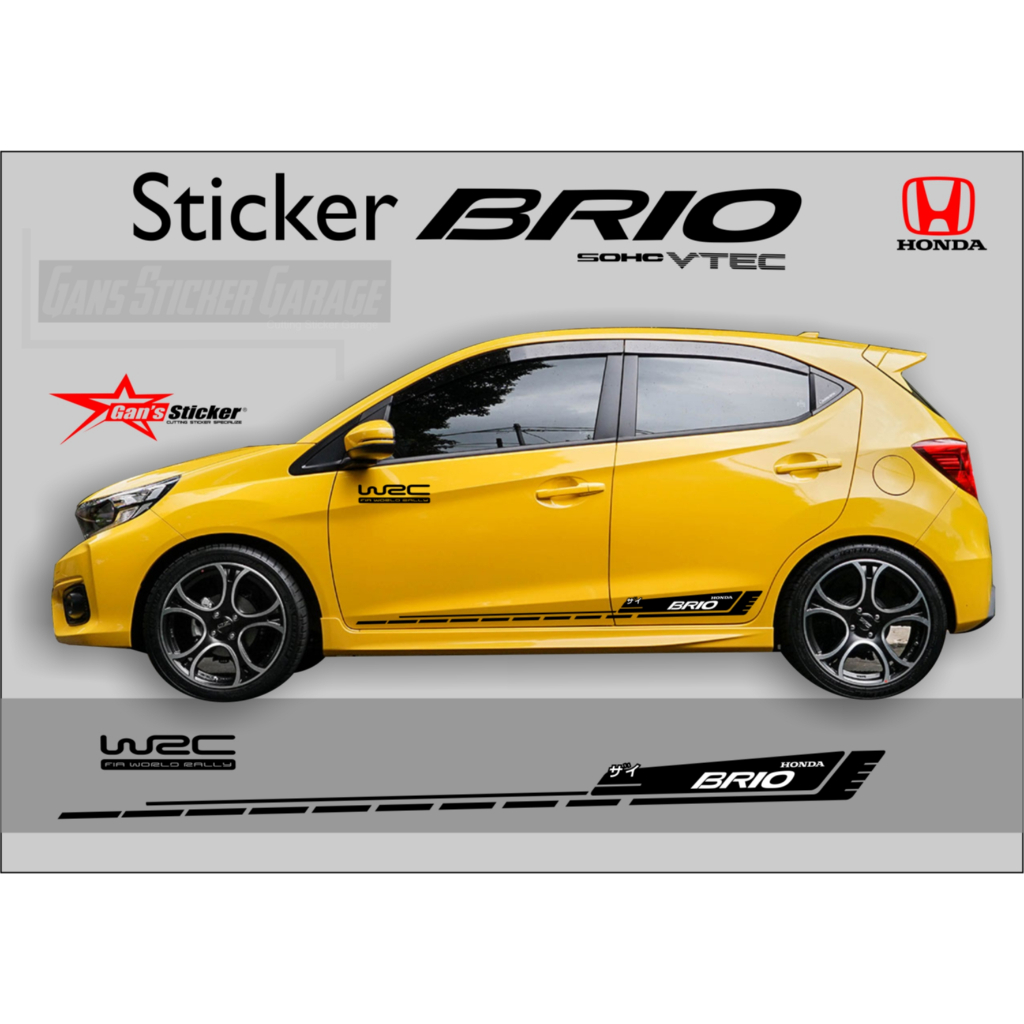 Striping Honda Brio Setya 2019 2020 2021 2022 2023 2024 Aksesoris Eksterior Mobil All New Honda Brio