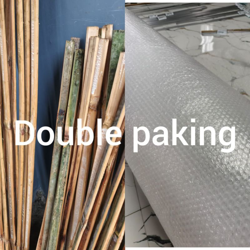 

Tambahan packing buble wrap dan kayu buat jenis lakopan batang gorden